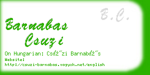 barnabas csuzi business card